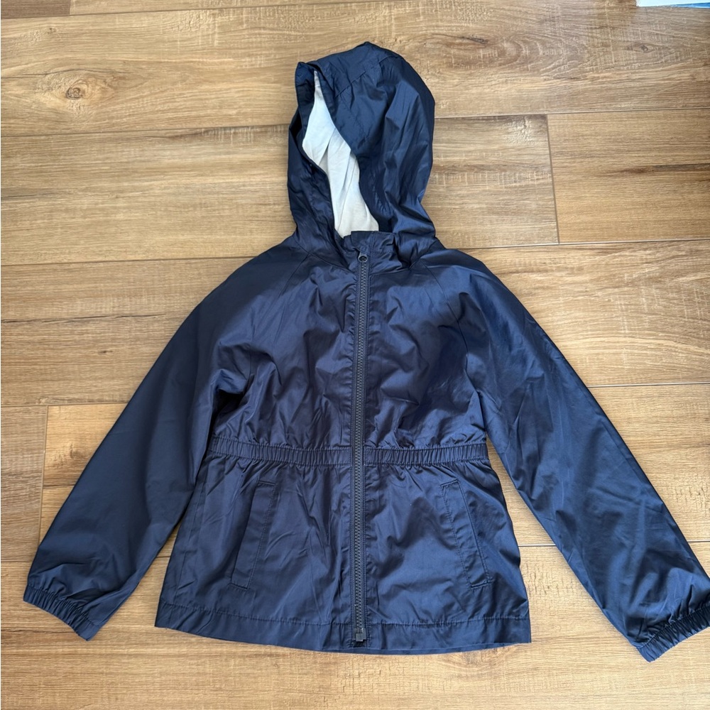 GAP Kids Dark Navy Blue Hooded Windbreaker Jacket